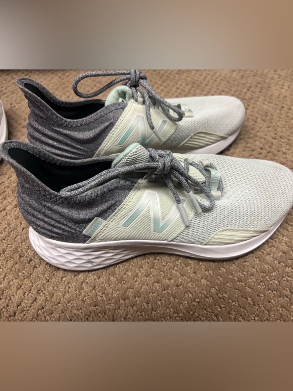 New Balance Women's Mint and Gray Slip-On Athletic Sneakers